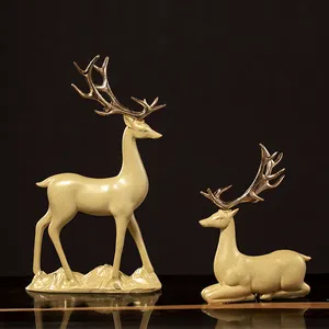 DIY Interior Resin Deer Wand dekoration New Style 3D dekoratives Zubehör auf Tisch für Lesesaal
