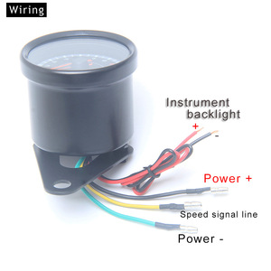 Tachymètre électronique pour moto, 12V, chromé, universel, pour modification de scooter - Product Image 2