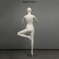 Stehende Sport-Laufpuppe Weibliche Ganzkörper-Yoga-Schaufensterpuppe mit Kopf aus FRP-Material in Liegehaltung