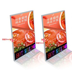 A4 Slimline LED Light Box Wall Mounted Rectangle Advertising Backlit Poster Picture <b>Frames</b> Display for Theater Museum <b>Gallery</b> - Product Image 5