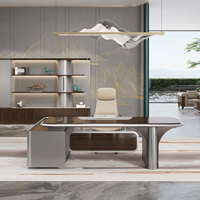 Bureau de direction moderne de luxe en bois massif durable, mobilier modulaire convertible pour la maison, l'appartement, l'hôtel, assemblage