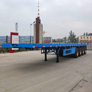 ELORRY Semi-remorque plateau 3 ou 4 essieux en aluminium, 20 ou 40 pieds, haute capacité de charge 25001-30000 kg, à vendre - Product Image 2