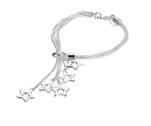 Factory Wholesale Unique Exquisite 925 Silver Plated Bracelet Chime Charm Charm Bracelet For Women And Girls