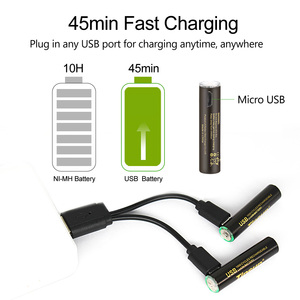 1.5v şarj edilebilir aaa usb pil lityum iyon bateria de litio - Product Image 5