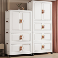 Tiroir de rangement combiné en plastique Armoire de rangement en plastique pour vêtements