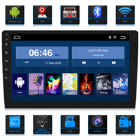 Autoradio Android universel 7''/9''/10'' double DIN, lecteur MP5, 2+32G, caméra de recul, GPS, Carplay, connexion USB, accessoire
