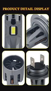 GOODZOOM Ampoules de phares de voiture à <span class=keywords><strong>LED</strong></span> à double ventilateur à dissipation rapide de <span class=keywords><strong>la</strong></span> chaleur H11 9005 9006 H4 Phares de voiture à <span class=keywords><strong>LED</strong></span> H7 pour voiture camion - Product Image 3