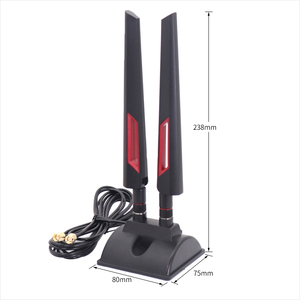 Antenna Esterna Omnidirezionale 2*2 5G 4G LTE 3G GSM per <span class=keywords><strong>Router</strong></span> WiFi Wireless CPE Pro con Base Magnetica TS9 SMA Maschio - Campione Gratuito - Product Image 1