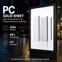 Lámina de Policarbonato Sólido Transparente Delgada con Recubrimiento UV de 1.5mm 2mm 3mm para Manualidades, Letreros y Fabricación de Paneles, Venta al por Mayor de Láminas de Policarbonato para Exteriores