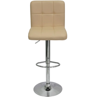 Tabourets de bar pivotants modernes et personnalisés en cuir PU épais et rembourré, hauteur réglable, avec structure métallique pour bar à domicile