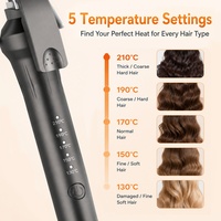 Torlin Electric Rizador de Pelo Eléctrico Giratorio 360° con Cable de Alimentación, Temporizador Inteligente, Pequeño, de 3/4 de Barril de Altura, Dispositivo Doméstico para Peinar y Ondular el Cabello