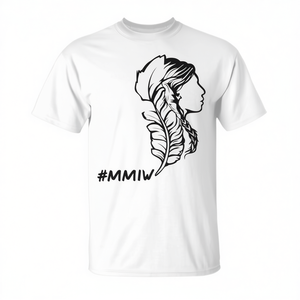 Camiseta indígena No More Stolen Sisters Mmiw Feather Justice - Product Image 2