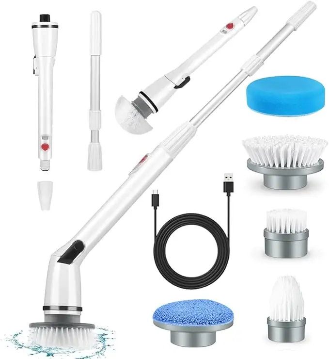 Bán buôn cho nhà bếp điện quay Scrubber công cụ làm sạch bàn chải thiết lập