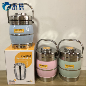 1.6L Thép Không Gỉ Chân Không Nhiệt Thực Phẩm Jar Thực Phẩm Ấm Hơn Container Hộp Ăn Trưa Có Tay Cầm Và Ngăn - Product Image 1