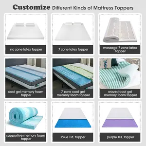 Hypo-gây dị ứng Thái Lan cao su thoáng khí chỉnh hình cao su thiên nhiên mềm làm mát Bộ nhớ bọt giường mỏng Pad Nệm <span class=keywords><strong>Topper</strong></span> - Product Image 3