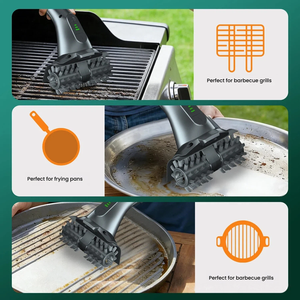 Brosse de nettoyage sans fil pour barbecue, 7,4 V, moteur 395, 450 tr/min, double batterie 2000 mAh, épurateur de barbecue - Product Image 5