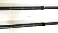 Canne de randonnée télescopique pliable, bâton de marche nordique, poignée en liège, fibre de carbone, 3 sections, pointe en acier tungstène, 135 cm