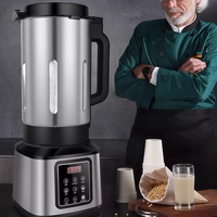 Machine à lait de soja commerciale en acier inoxydable 6L, pour la maison, les cafés, entièrement automatique, broyage, cuisson, tout-en-un, sans ébullition