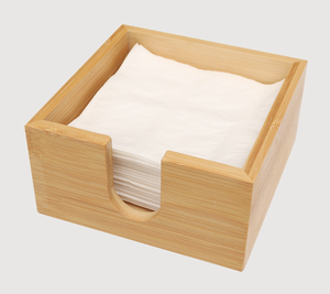 Precio de fábrica, servilletero personalizado de madera de bambú, dispensador de forma cuadrada, soporte decorativo para pañuelos - Product Image 6