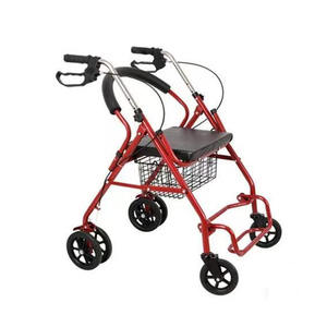 Adulti pieghevole Rollator Walker con telaio in acciaio <span class=keywords><strong>e</strong></span> sedile anziani terapia di riabilitazione fornitura Assistive Wheel Walker - Product Image 2