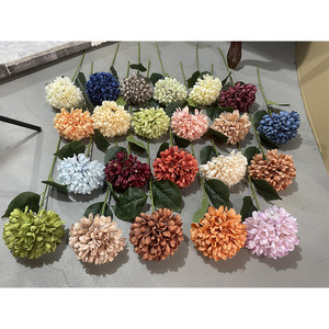 ดอกไฮเดรนเยียประดิษฐ์ งานฝีมือประณีต ก้านเดี่ยว ทำจากผ้าไหม สำหรับตกแต่งงานแต่งงานและบ้าน - Product Image 2