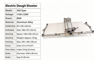 Machine à étaler la pâte à croissants électrique, laminateur, épaisseur réglable, équipement de laminage de pâtisserie pour boulangerie, restaurant - Product Image 6