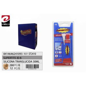 Adesivo siliconico traslucido impermeabile da 30 ml per sigillatura e incollaggio in bagno - Product Image 1