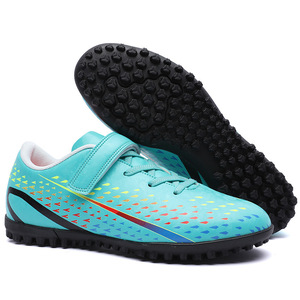 รองเท้าฟุตบอลเด็ก TF studs Velcro Boys ยางตาข่ายสังเคราะห์ outsole รองเท้ากีฬาฤดูใบไม้ผลิ midsole - Product Image 4