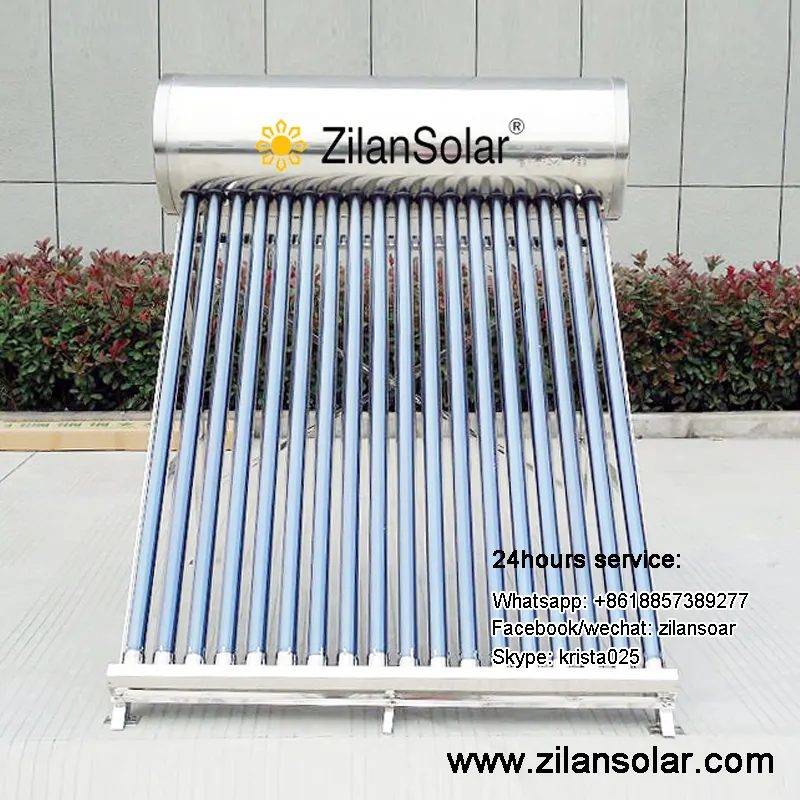 SUS304ステンレス鋼ガラス管温水ヒーター/太陽光発電システム