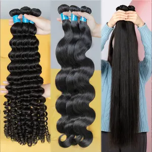 KBL Wholesale Cheap Human Hair Extension Vendors Peruvian Double Drawn Human Hair Weave Bundles 10a Grade Peruvian Hair Bundles