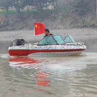 Bateau de pêche 6 places Mini bateau en fibre de verre populaire 4.7m/15.4ft Yacht avec moteur hors-bord en option
