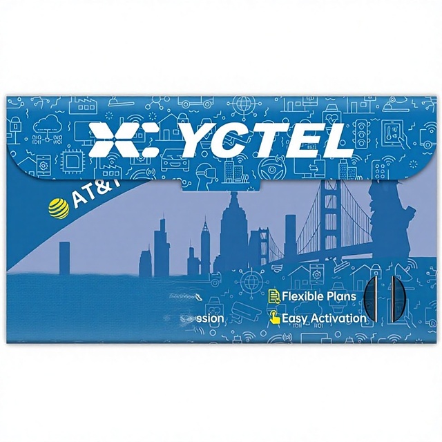 YCTEL 5G/4G LTE Data Only SIM Card 24GB-365 Days 3-in-1 Compatible Security/Solar/Hunting Cameras Car T-Box IoT Devices USA