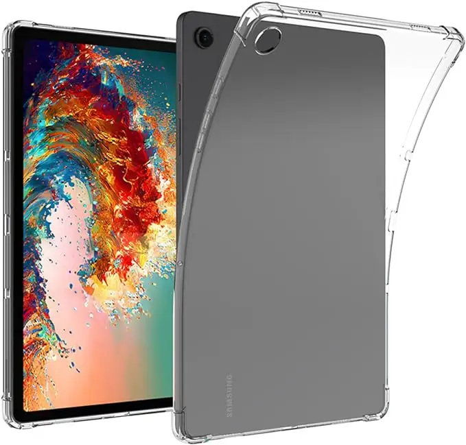 Dört köşe anti-sonbahar saf şeffaf kapak Samsung Galaxy Tab için A9 artı X210 X215 2023 11 "yumuşak TPU tampon ince tablet kılıfları