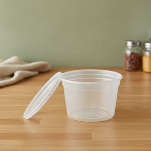Disposable Clear PP Deli Cups with Secure Lids Food-Grade <b>Containers</b> for <b>Soups</b>, Sauces, Snacks, and Takeaway - Product Image 1