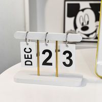 Calendrier Perpétuel Quotidien à Feuilles Mobiles pour Bureau, Décoration de Bureau Réutilisable, Accessoires pour la Maison, Accessoires de Photographie