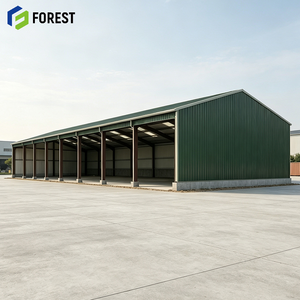 Structure en acier préfabriquée sans colonnes pour entrepôt logistique à portique ouvert et grand portée, idéale pour le stockage de matériaux - Product Image 1