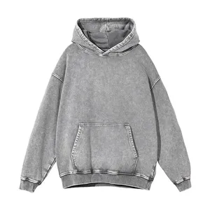 Meilleure Vente 2026 – Sweat à Capuche Unisexe en Coton Oversize avec Logo Personnalisé, Impression Strass et Motif Uni pour l'Hiver - Product Image 6