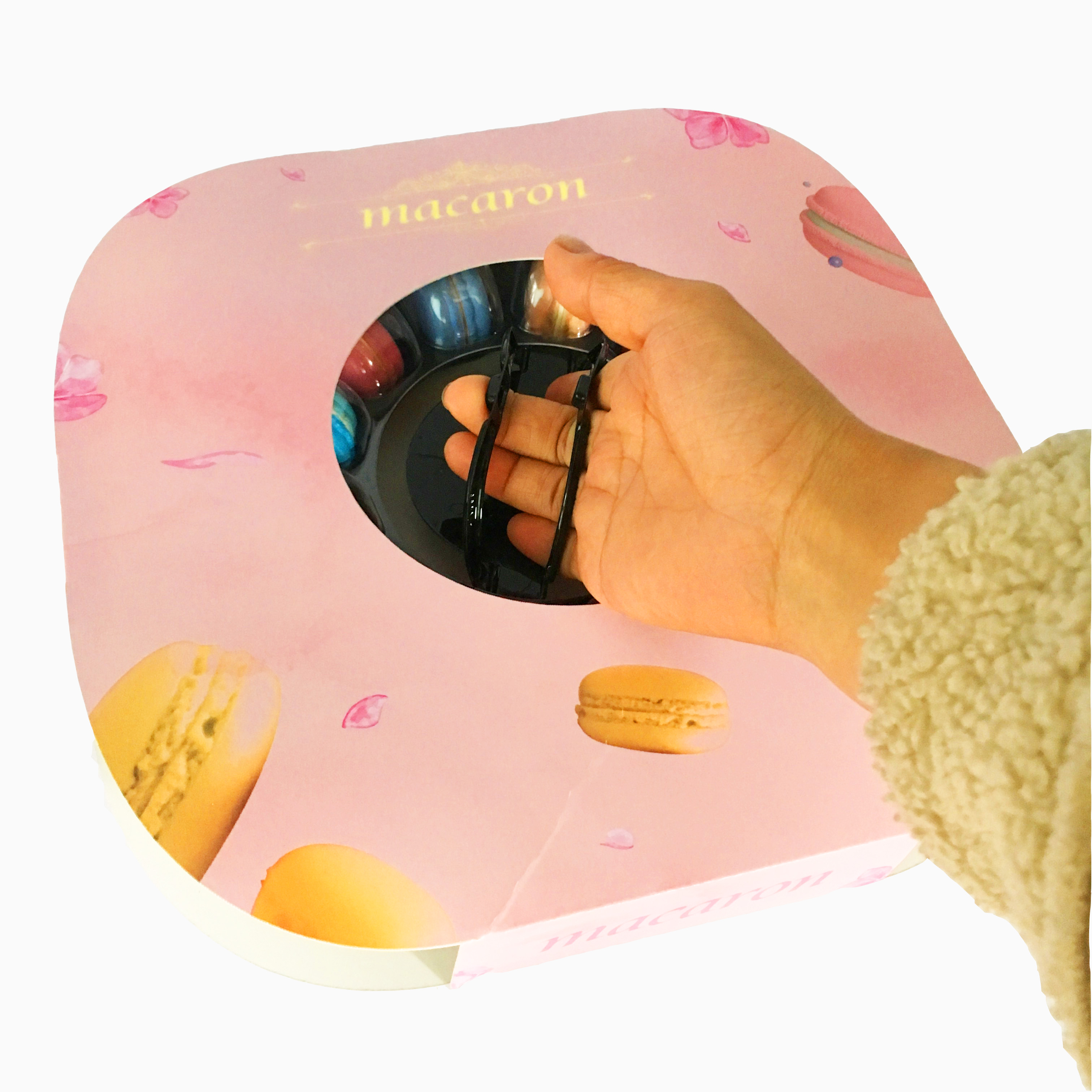 33 Cells Round Shape Macaron Gift Box Recyclable For Food