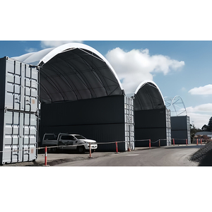Tente de conteneur d'extension d'auvent Structures de toit en PVC Abri de conteneur d'auvent pour élargir les zones de travail - Product Image 3