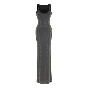 OUDINA en stock, robe de <span class=keywords><strong>soirée</strong></span> élégante sans manches avec strass, robe de <span class=keywords><strong>soirée</strong></span> <span class=keywords><strong>longue</strong></span> glamour, robe de <span class=keywords><strong>soirée</strong></span> avec diamants - Product Image 6