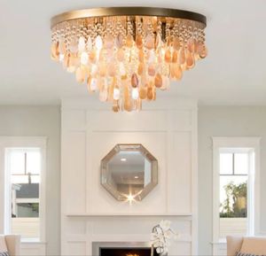 Zèle éclairage créatif coquille décoration maison chambre Restaurant cristal luxe gland plafonniers - Product Image 1