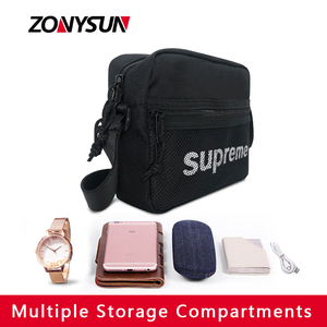 Borsa <span class=keywords><strong>a</strong></span> <span class=keywords><strong>Tracolla</strong></span> Multifunzionale per Cellulare, Nera, con Cinghia Pieghevole, Nuova Borsa Messenger per Telefono - Product Image 3