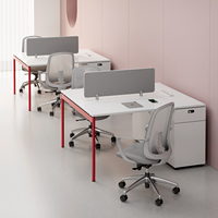 Bureau de travail double face pour deux personnes, poste de travail partagé, table d'ordinateur pour bureau ouvert