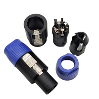Connecteur Speakon 4 broches NL4FC mâle, prise audio 4 broches, bleu, 4 pôles, connecteur Speakon NL4 FC