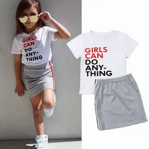 new style summer infant Kid Girls Fashion T shirt+Shorts skirt baby Girls suit Outfits clothing set