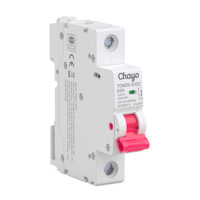 Disjoncteur solaire photovoltaïque DC MCB 1P 2P 4P sur rail DIN pour boîtier de combinaison de chaînes photovoltaïques, système de batterie OEM ODM CE Chayo