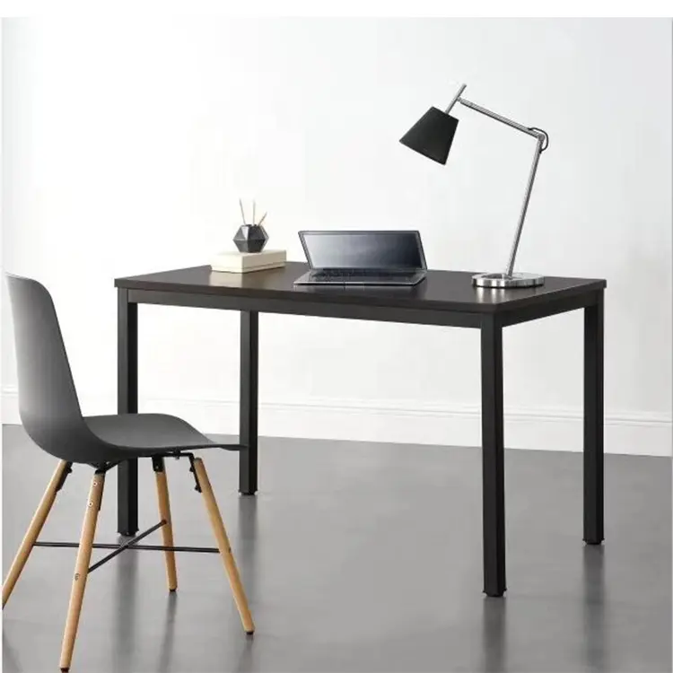 Tahan Lama Meja Komputer Laptop Logam Meja Rangka Baja dengan Melamin Papan untuk Kantor atau Rumah Furniture T-002