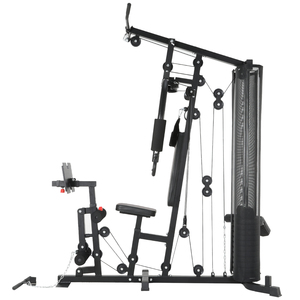 Attrezzatura da <span class=keywords><strong>Palestra</strong></span> Manuale Multifunzione <span class=keywords><strong>in</strong></span> Metallo per Esercizi di Petto, Braccia, Schiena e Gambe con Panca per Sollevamento Pesi, Step Aerobico e Rack Portaoggetti - Product Image 2