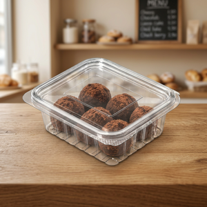 Caja de PET Transparente Reciclable de Grado Alimenticio con Tapa Abatible, Capacidad de 375 ml / 12 oz, Empaque en Blíster para Productos Dulces de Panadería, Venta al Por Mayor - Product Image 3