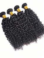 Extensions de cheveux humains vierges Remy bouclés crépus 30 pouces, ondulations Jerry Curl, 3 paquets, double trame machine